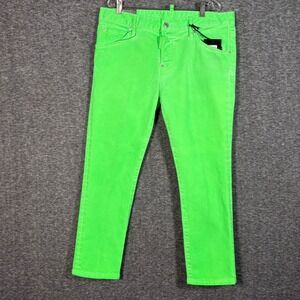 DSQUARED2 Cool Girl Cropped Jeans Neon Green Womens IT 40 US 4